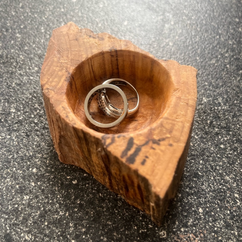 Natural Wood Ring Holder